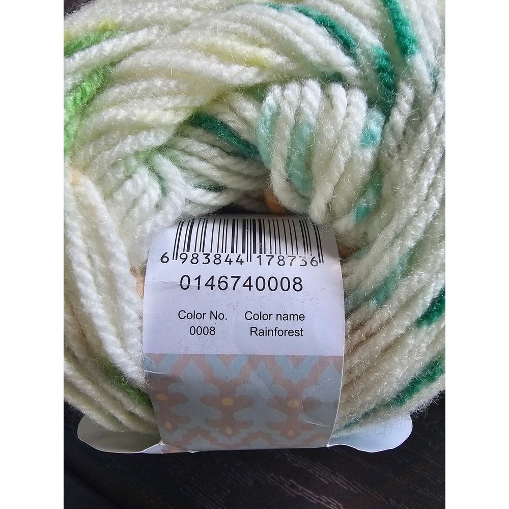 Sundance Scramble Yarn Rainforest 0008 Medium 4 Acrylic 3.5oz 3 Skeins Lot - Picture 4 of 4